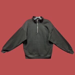 Love Streak - Unisex Long Sleeve Half Zip Sweatshirt - Black - Small